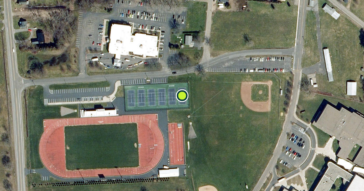 Satellite view of Wayne County Pickleball Courts