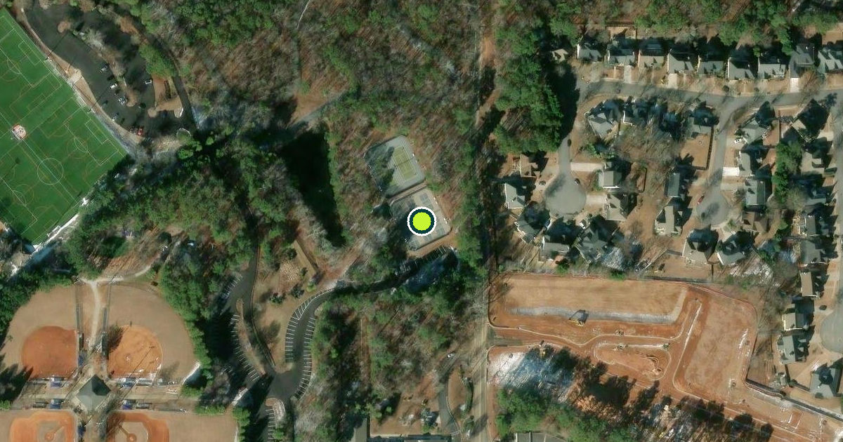 Satellite view of Webb Bridge Park Pickleball Courts