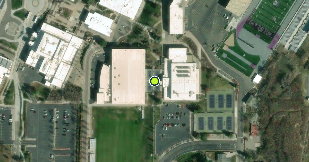 Satellite view of Weber State University Pickleball Courts