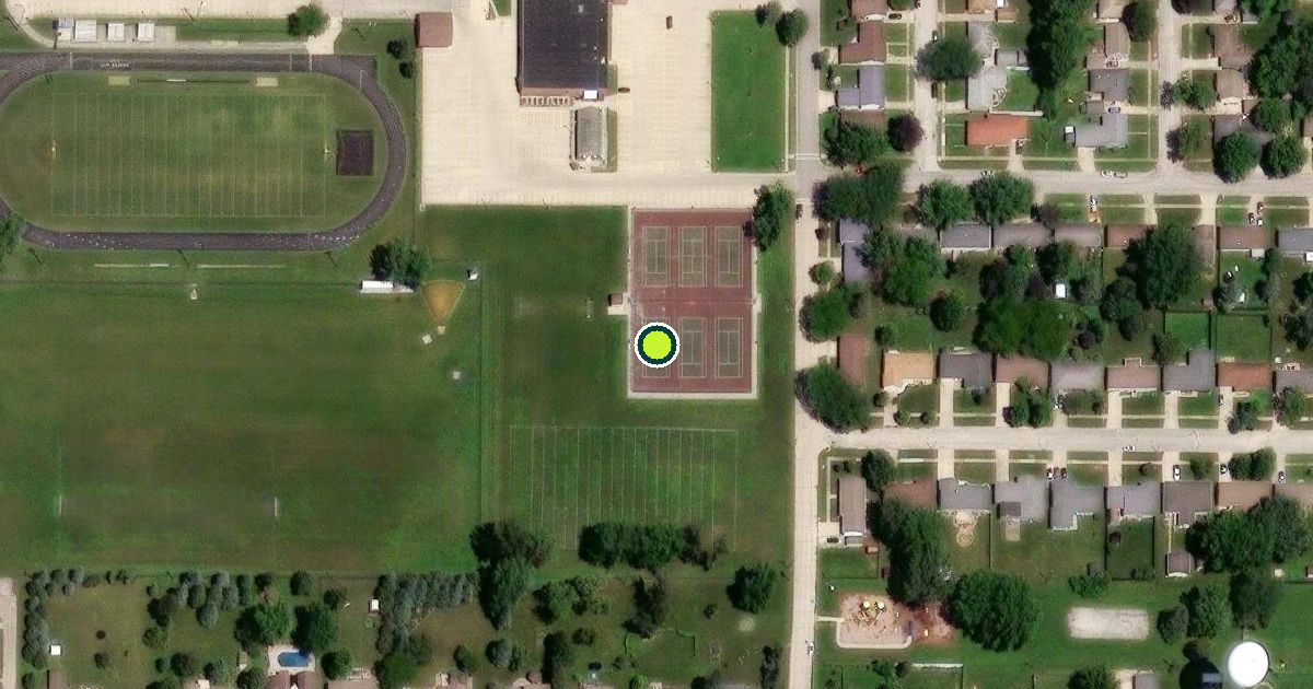 Satellite view of Webster City Pickleball Courts