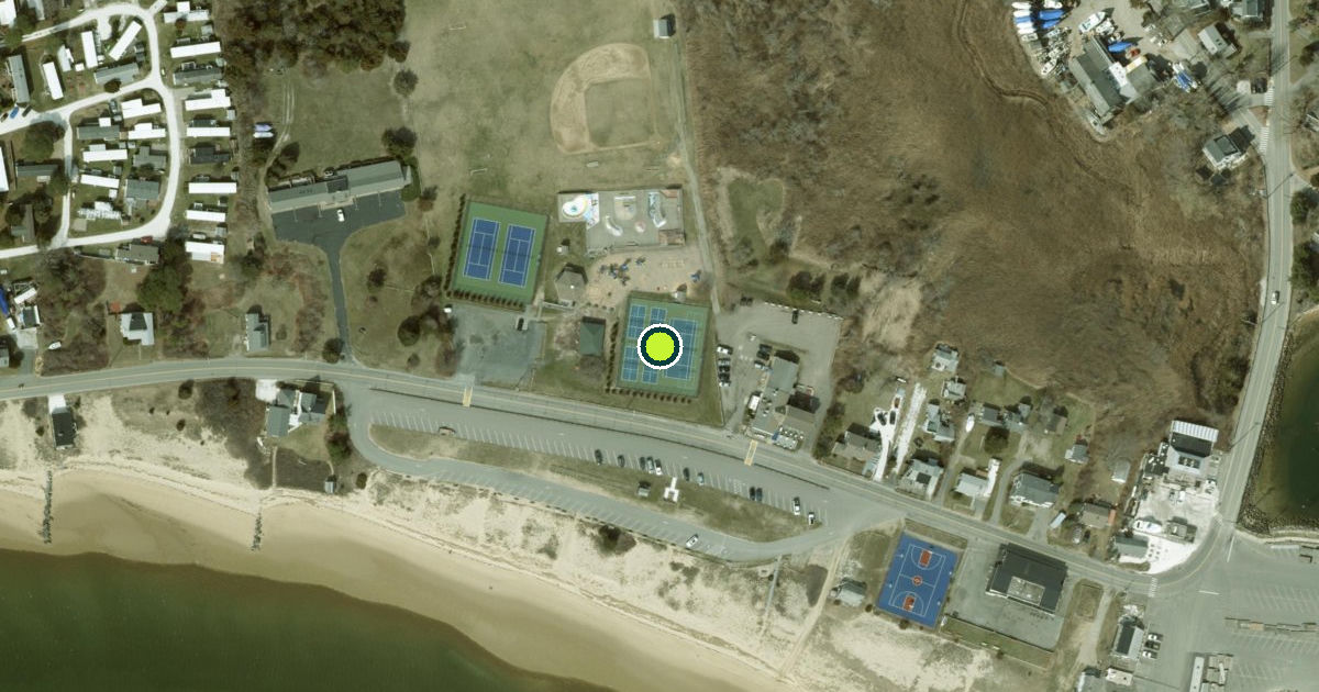 Satellite view of Wellfleet Pickleball Courts