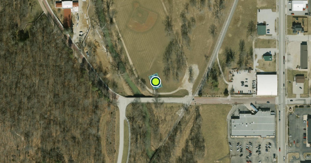 Satellite view of West Baden Springs Pickleball Courts