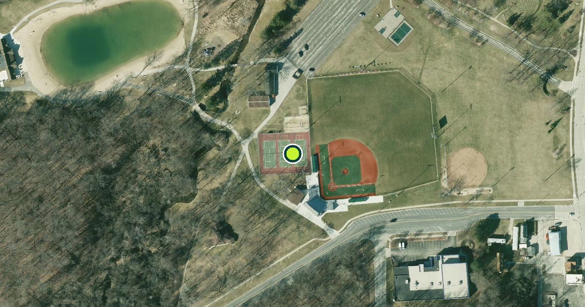 Satellite view of West Bend Pickleball Courts