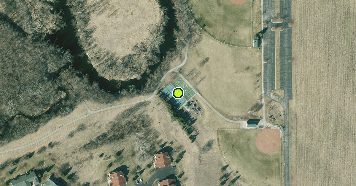 Satellite view of West Bend Pickleball Courts