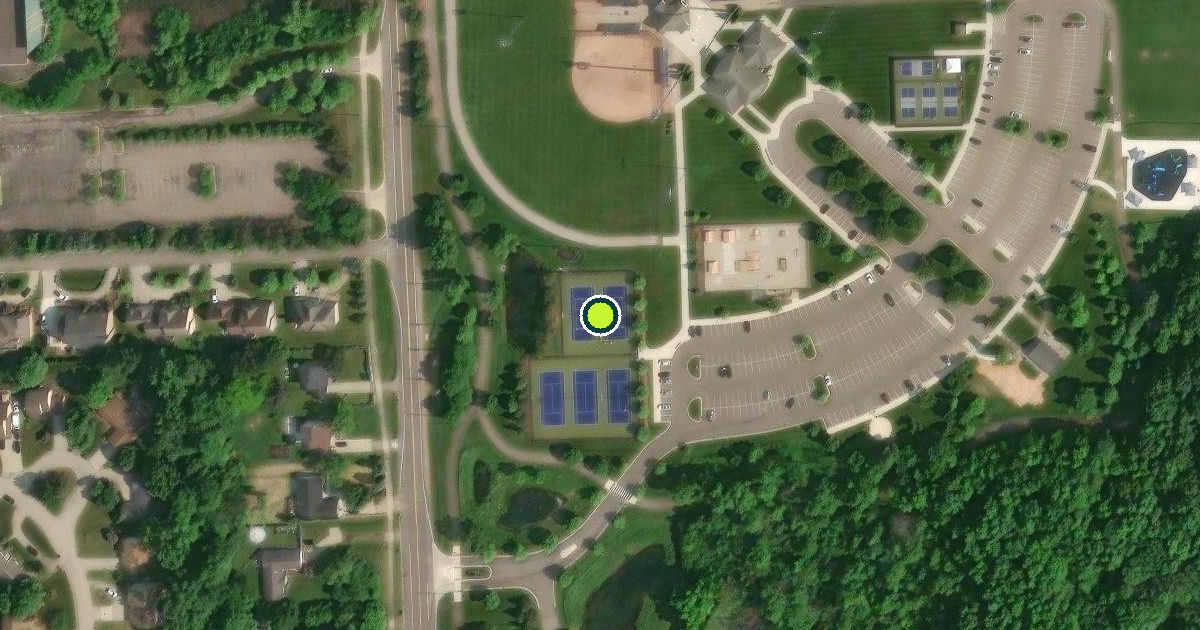 Satellite view of West Bloomfield Township Pickleball Courts