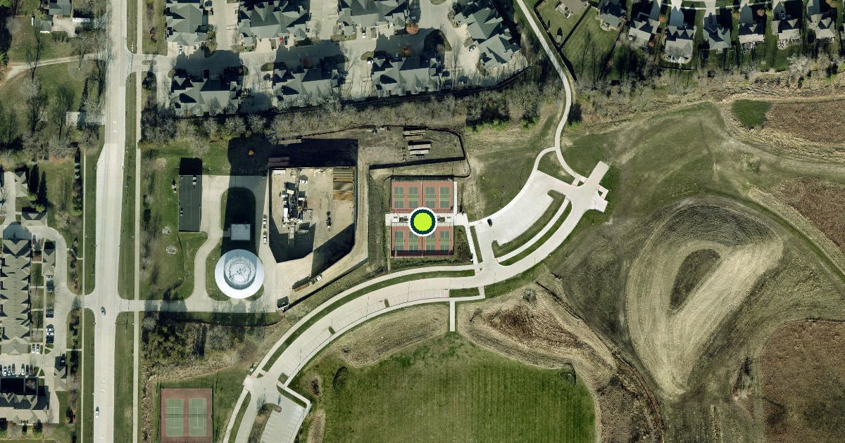 Satellite view of West Des Moines Pickleball Courts