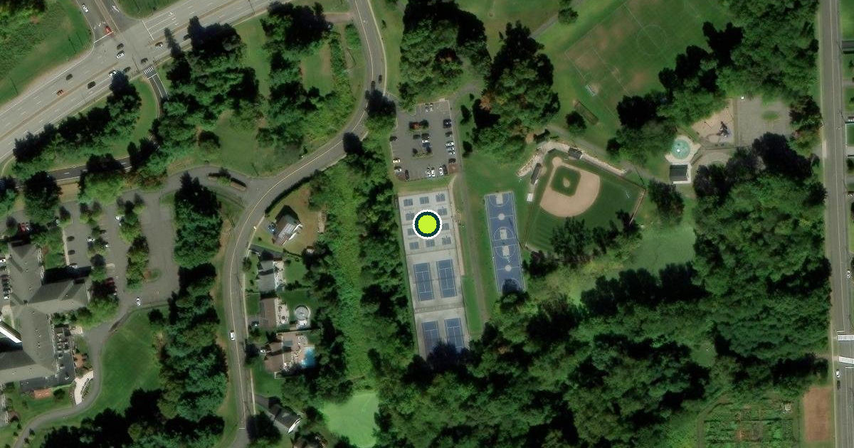 Satellite view of West Hartford Pickleball Courts