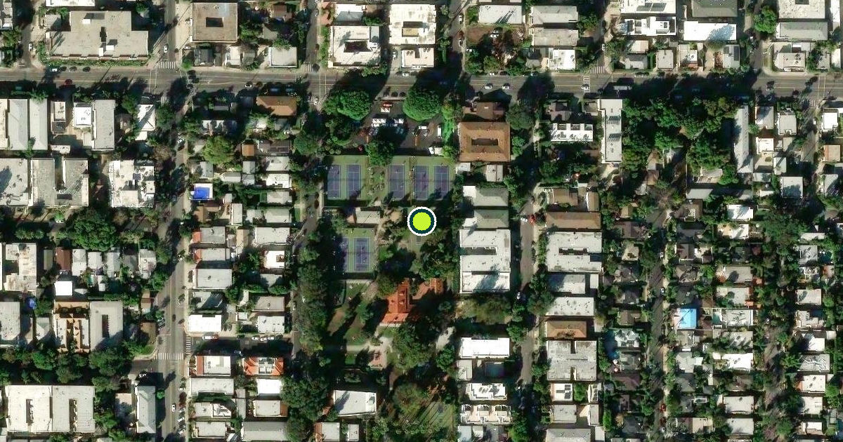 Satellite view of West Hollywood Pickleball Courts