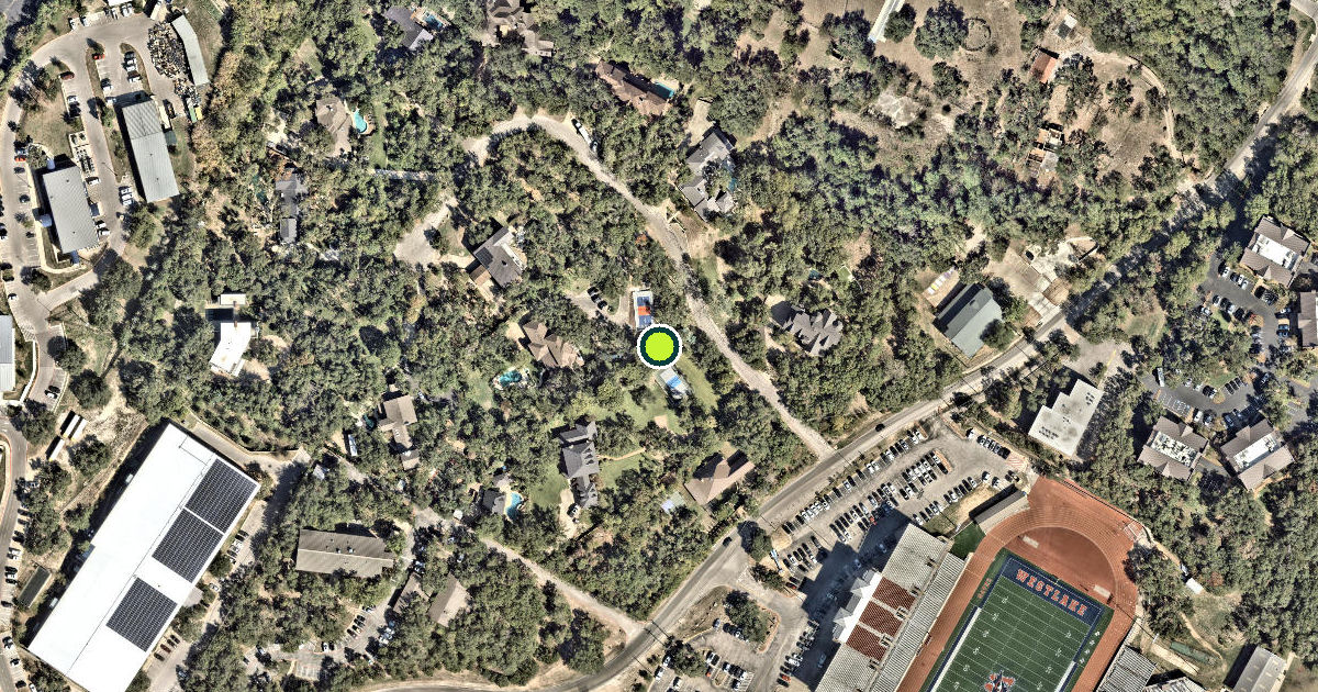 Satellite view of West Lake Hills Pickleball Courts
