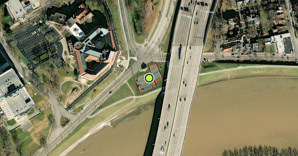 Satellite view of West Riverview Avenue Tennis Courts