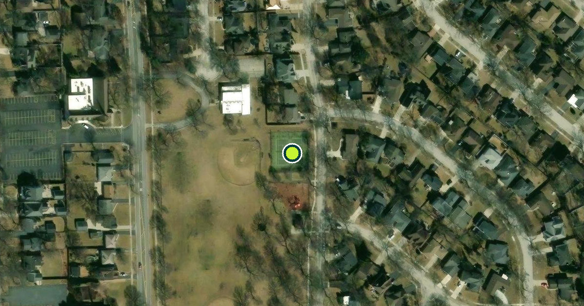 Satellite view of Western Springs Pickleball Courts