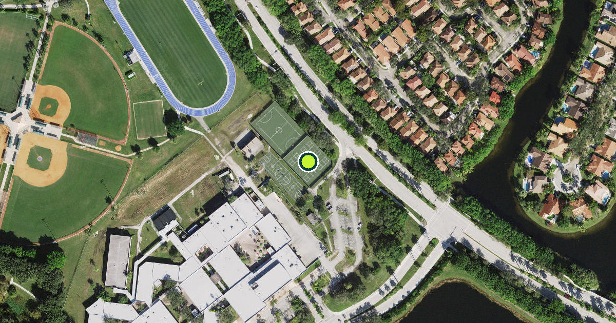 Satellite view of Weston Pickleball Courts