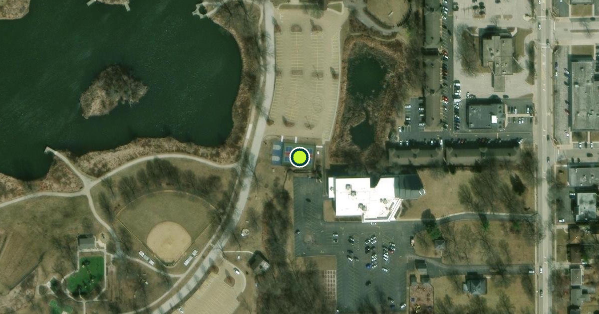 Satellite view of Wheaton Pickleball Courts