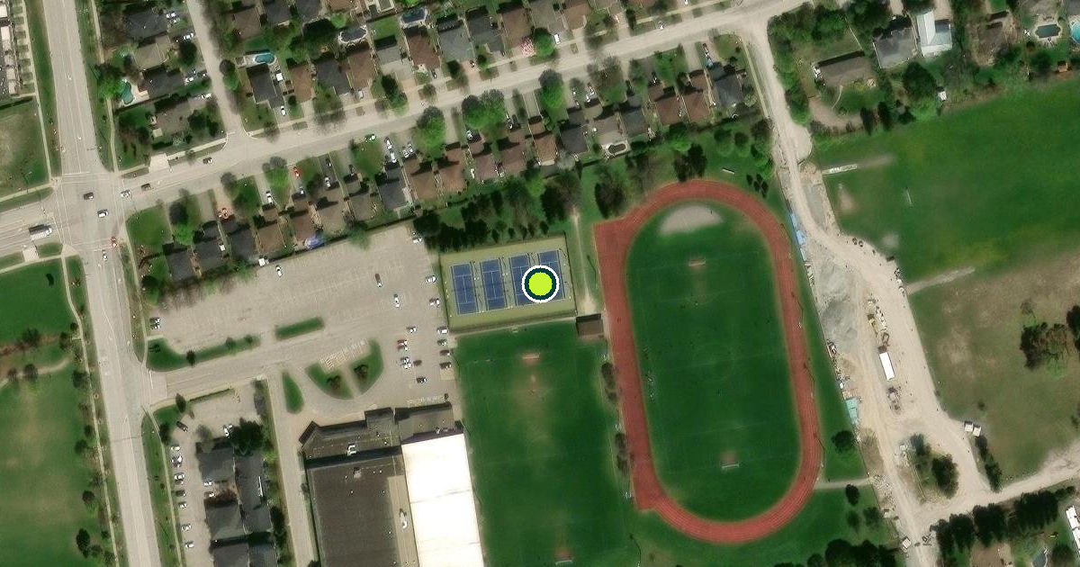 Satellite view of Whitchurch-Stouffville Pickleball Courts