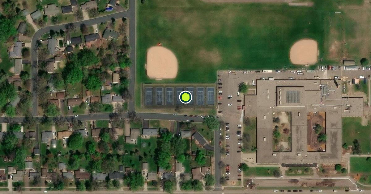 Satellite view of White Bear Lake Pickleball Courts