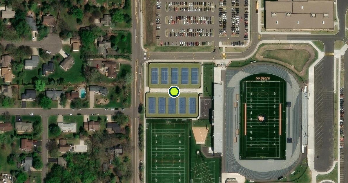 Satellite view of White Bear Lake Pickleball Courts