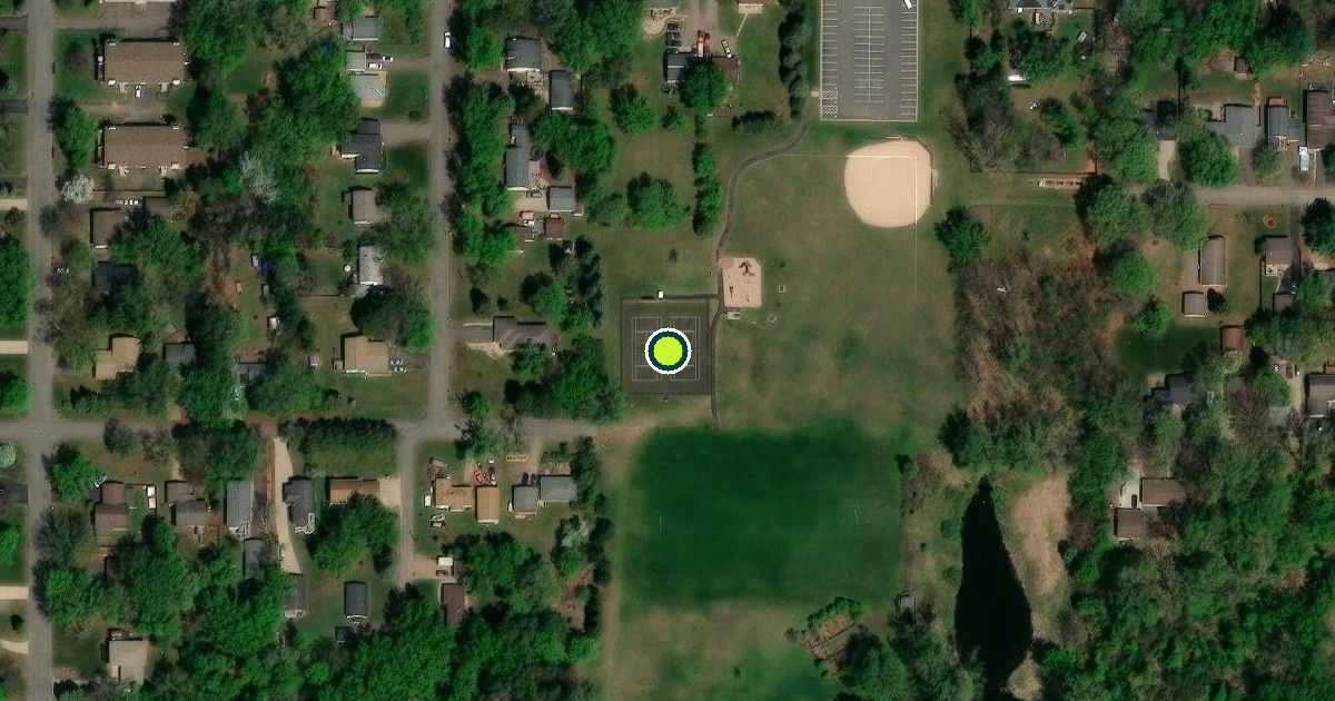 Satellite view of White Bear Township Pickleball Courts