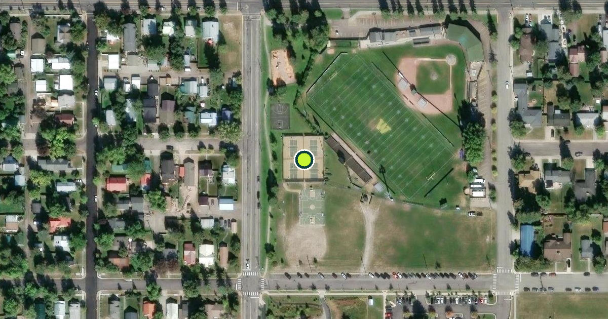 Satellite view of Whitefish Pickleball Courts