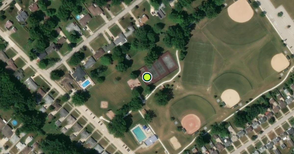 Satellite view of Wickliffe Pickleball Courts
