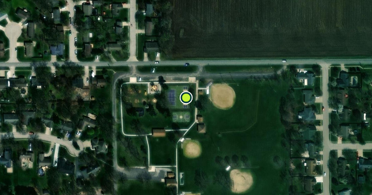 Satellite view of Williamsville Pickleball Courts