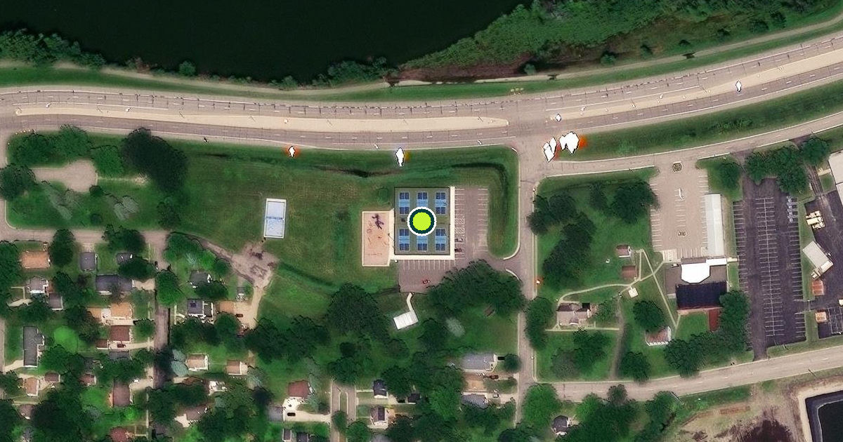 Satellite view of Willmar Pickleball Courts