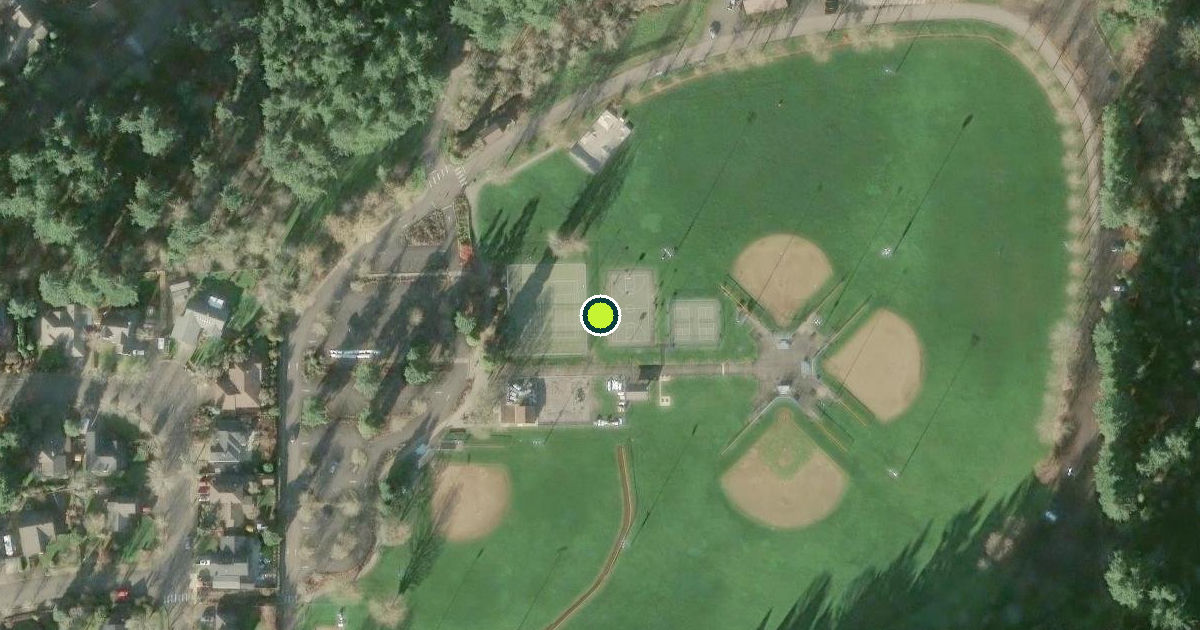 Satellite view of Wilsonville Pickleball Courts
