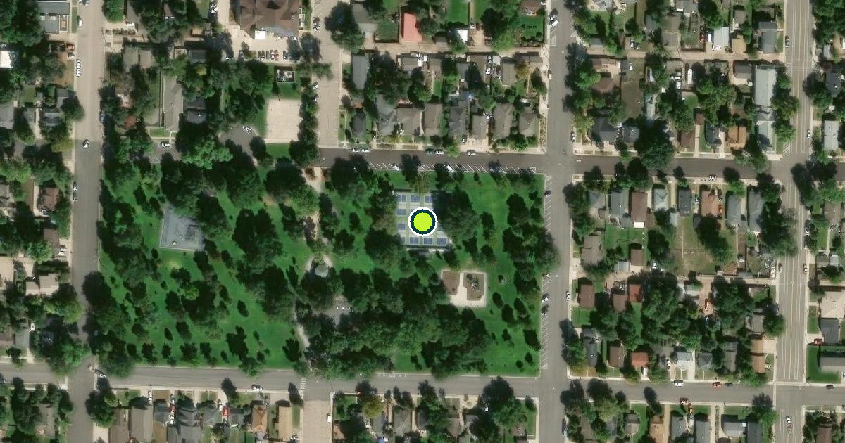 Satellite view of Windsor Pickleball Courts