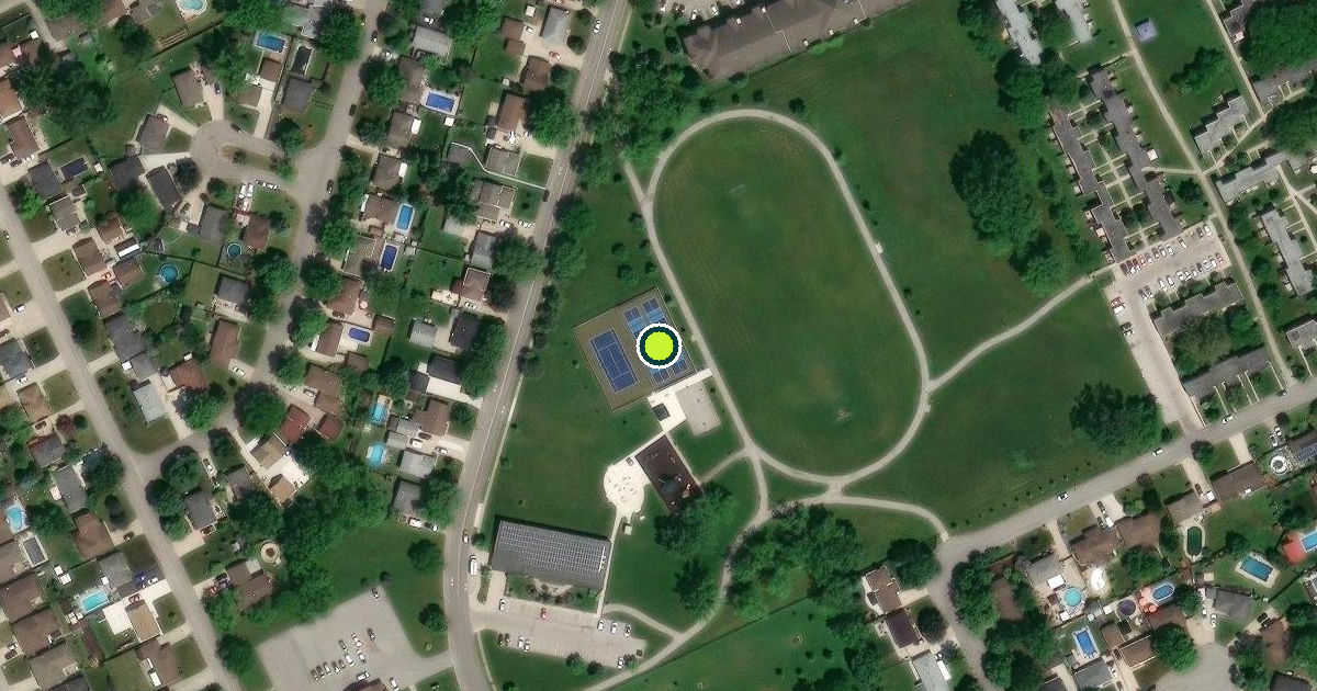 Satellite view of Windsor Pickleball Courts