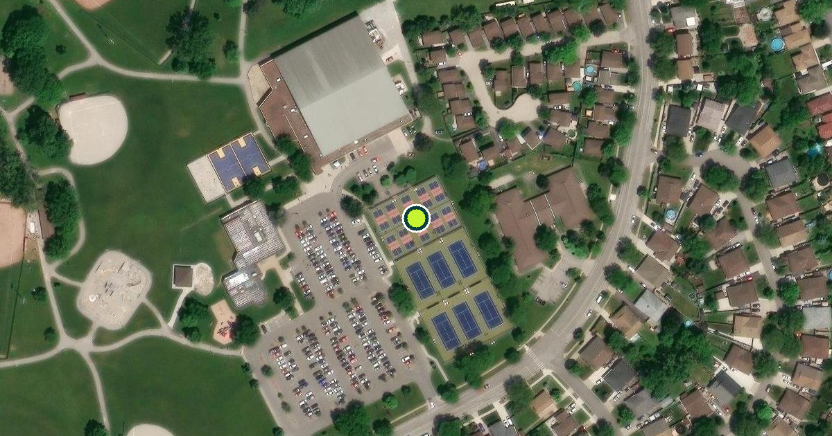 Satellite view of Windsor Pickleball Courts