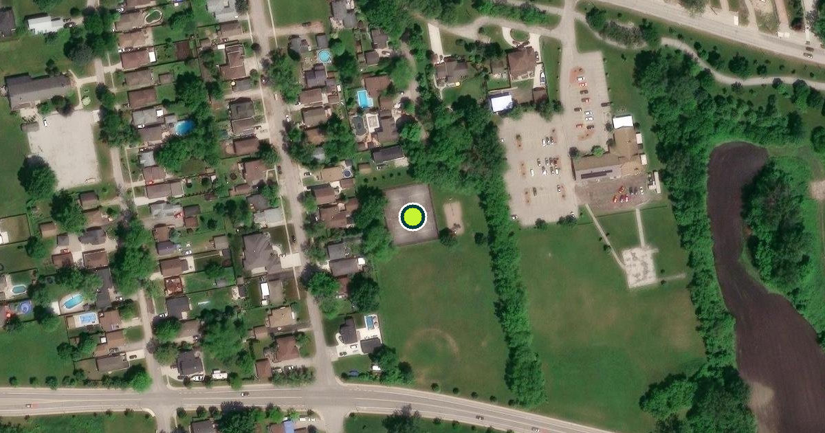Satellite view of Windsor Pickleball Courts