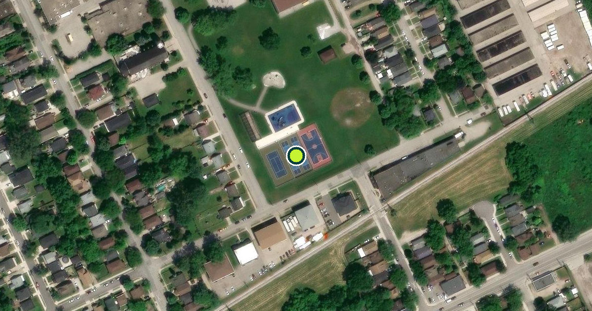 Satellite view of Windsor Pickleball Courts