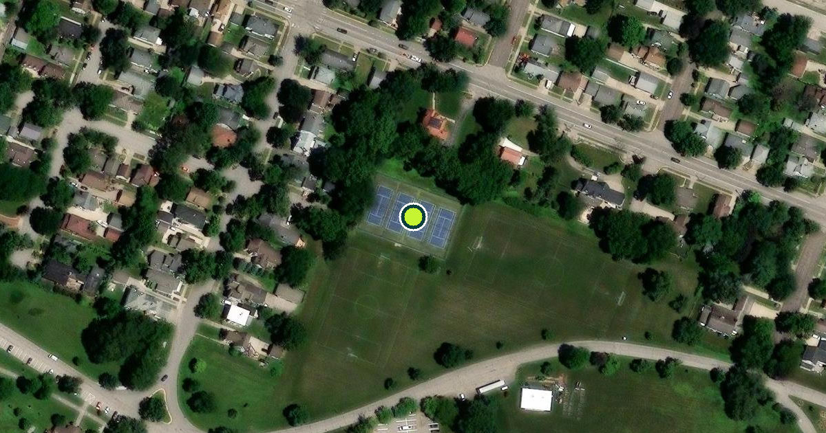Satellite view of Winona Pickleball Courts