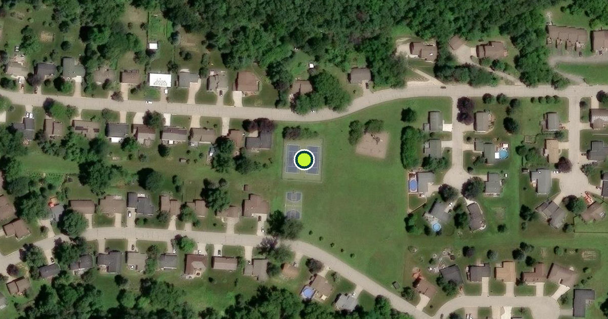 Satellite view of Winona Pickleball Courts
