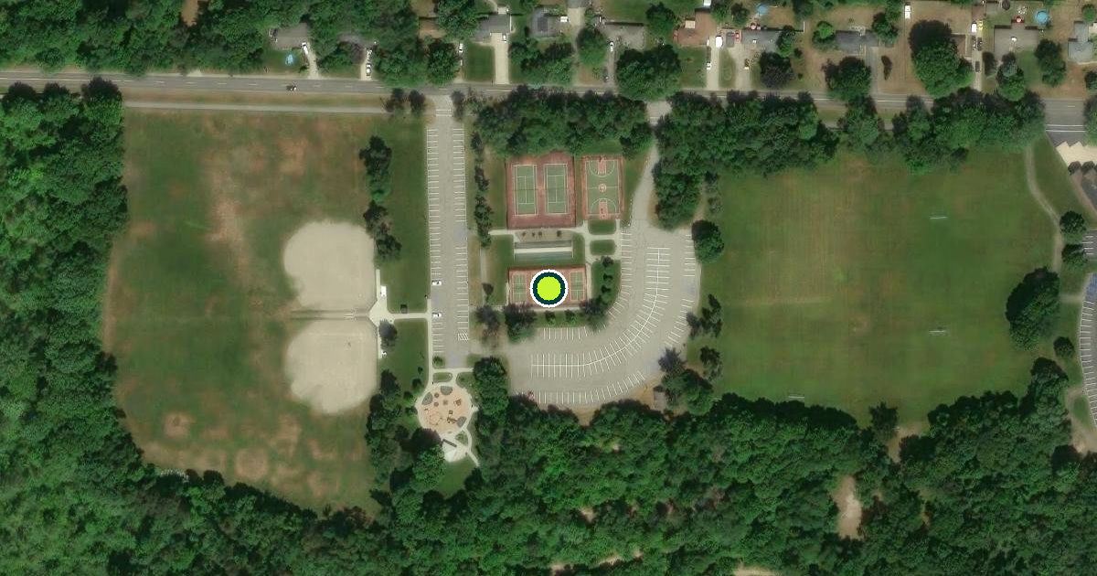 Satellite view of Winstrom Park and Nature Preserve Pickleball Courts