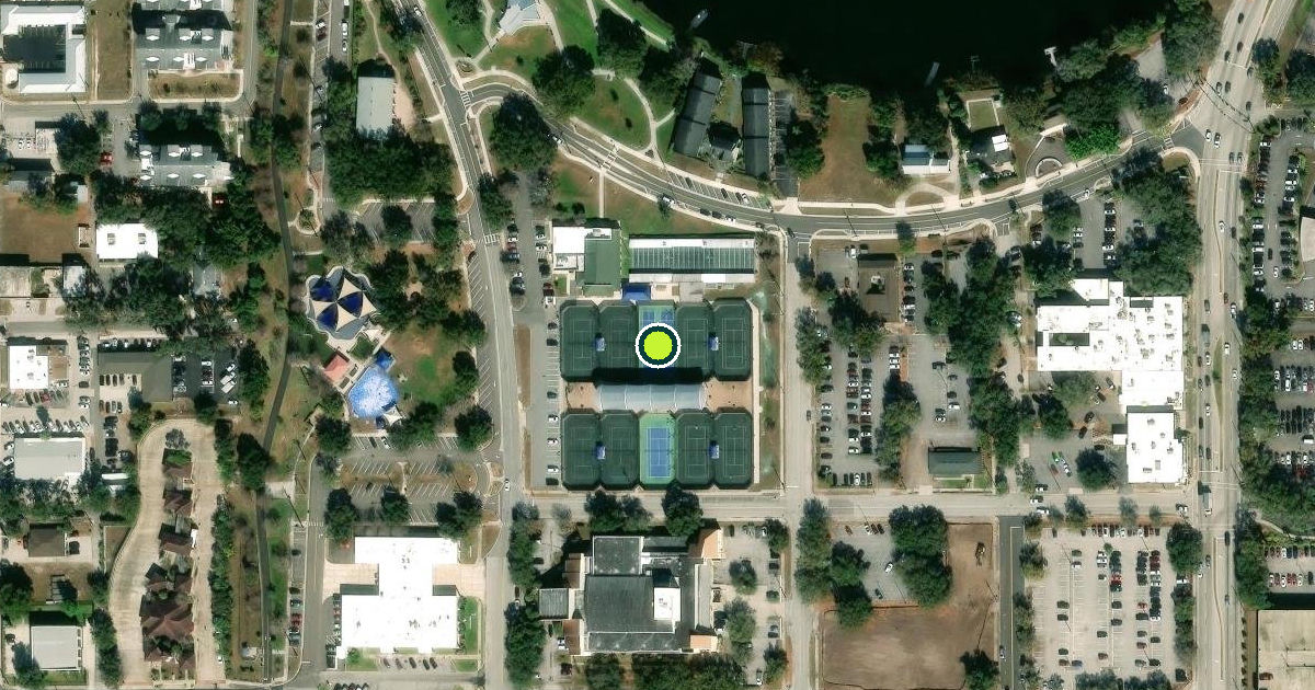 Satellite view of Winter Haven Pickleball Courts