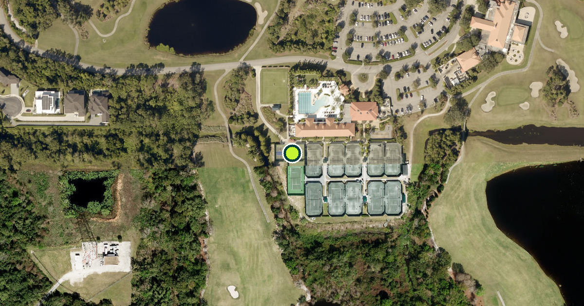 Satellite view of Winter Park Pickleball Courts