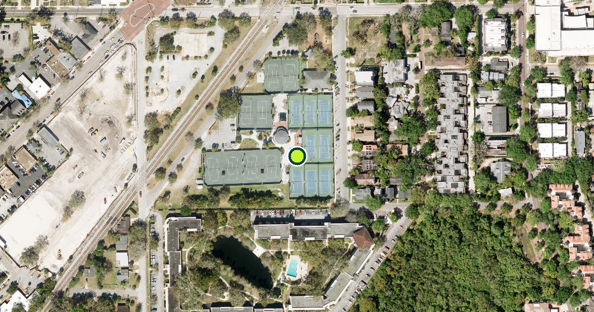 Satellite view of Winter Park Pickleball Courts