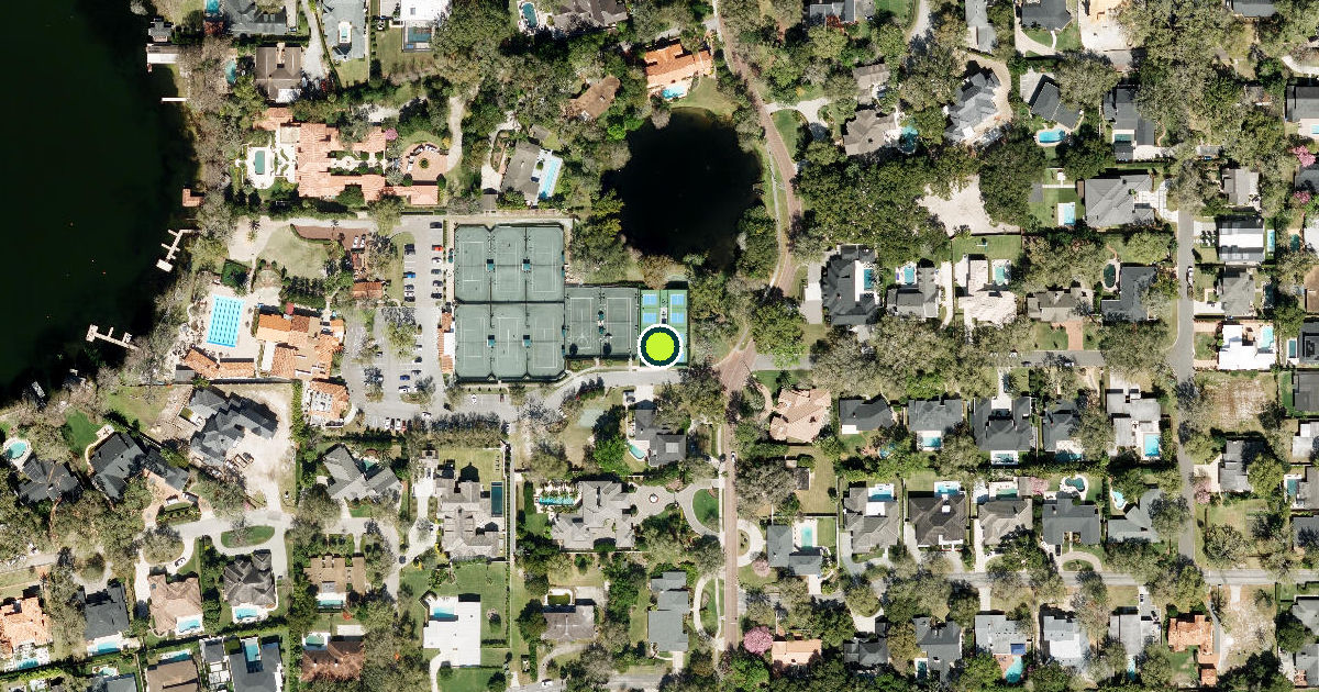 Satellite view of Winter Park Racquet Club Pickleball Courts
