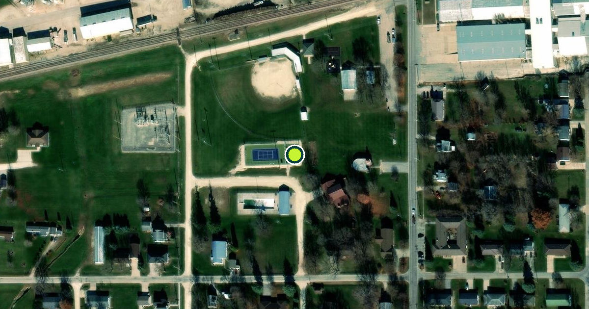 Satellite view of Winthrop Pickleball Courts