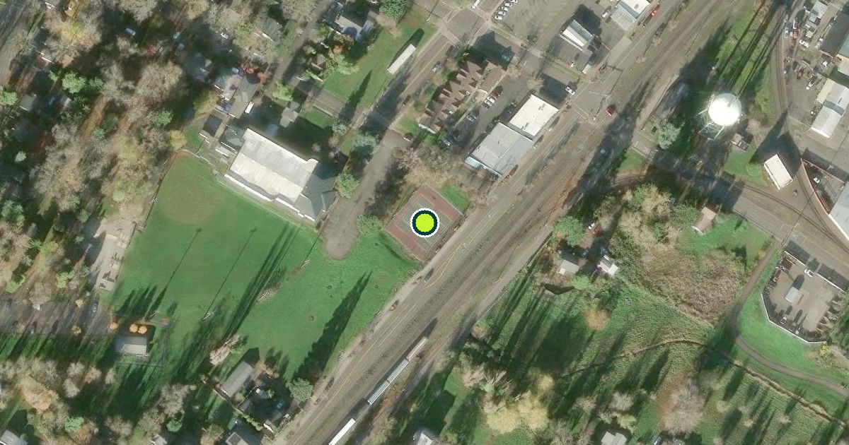 Satellite view of Woodburn Pickleball Courts
