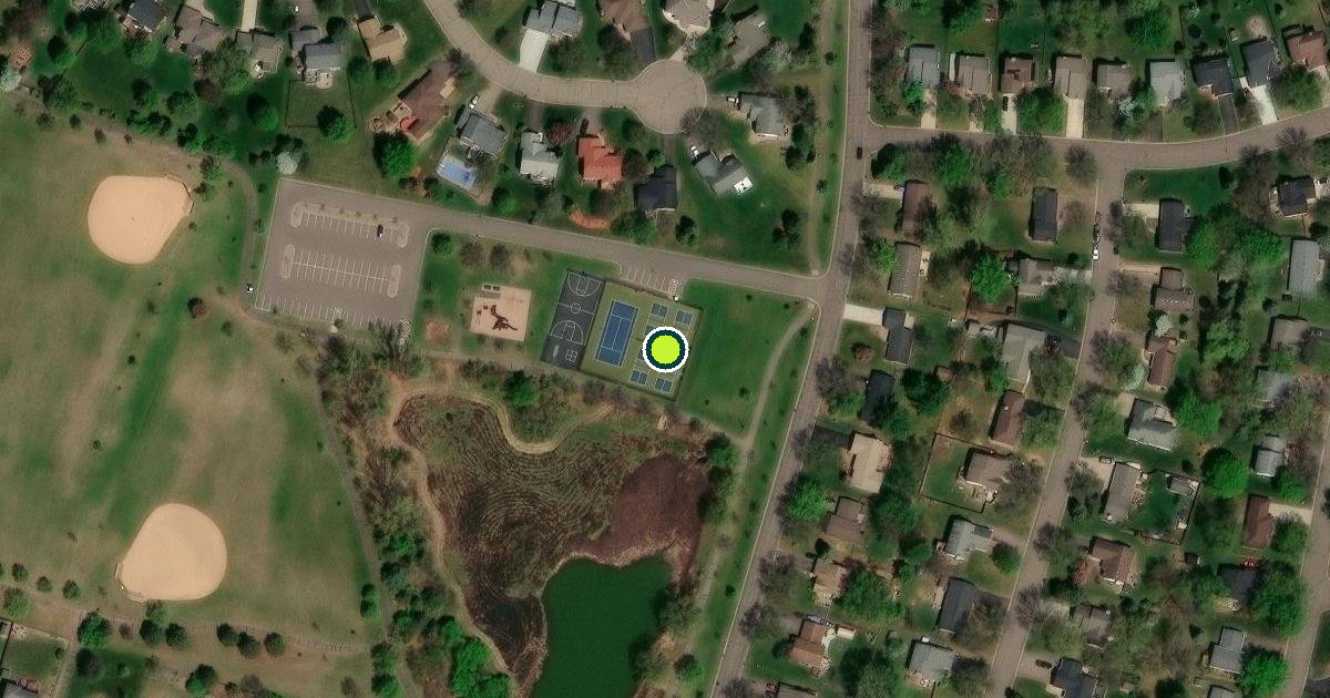 Satellite view of Woodbury Pickleball Courts