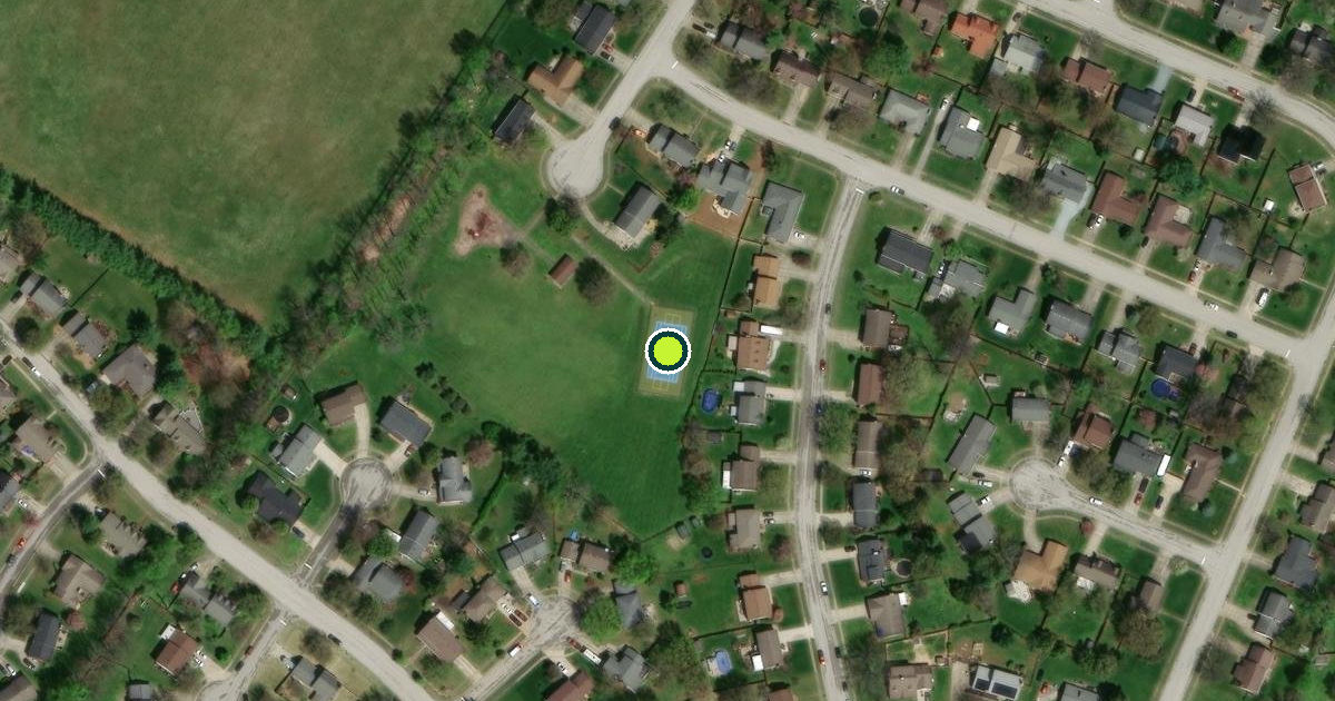 Satellite view of Woodford County Pickleball Courts