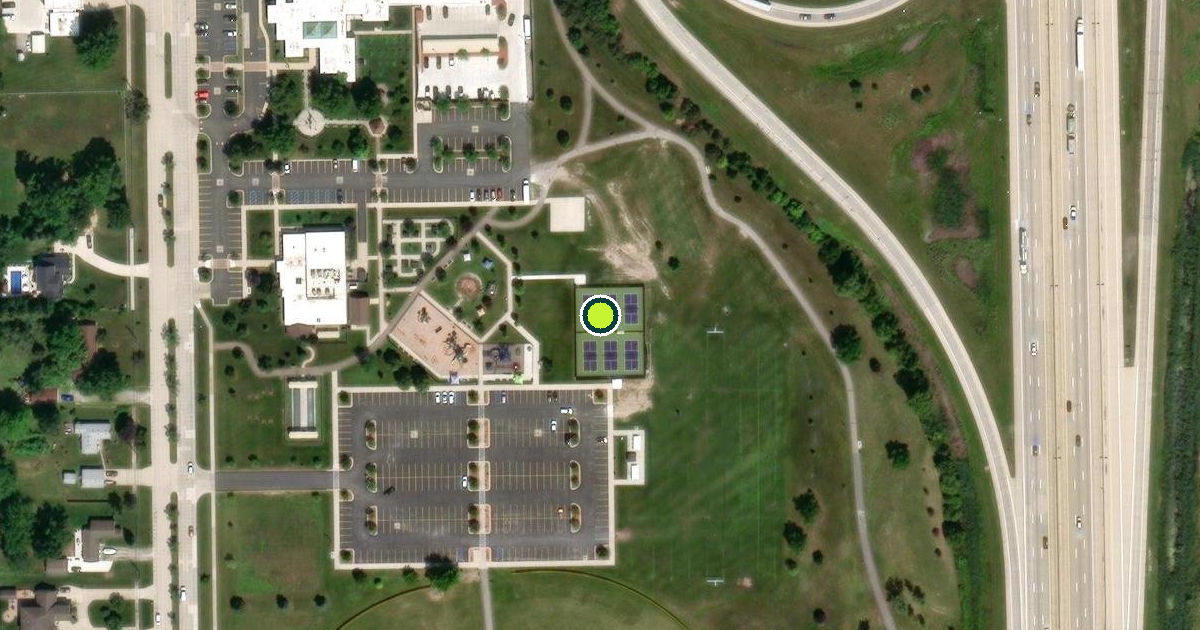 Satellite view of Woodhaven Pickleball Courts
