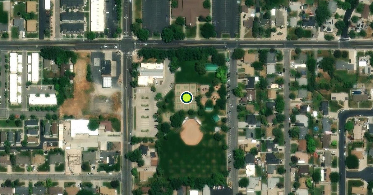 Satellite view of Woods Cross Pickleball Courts