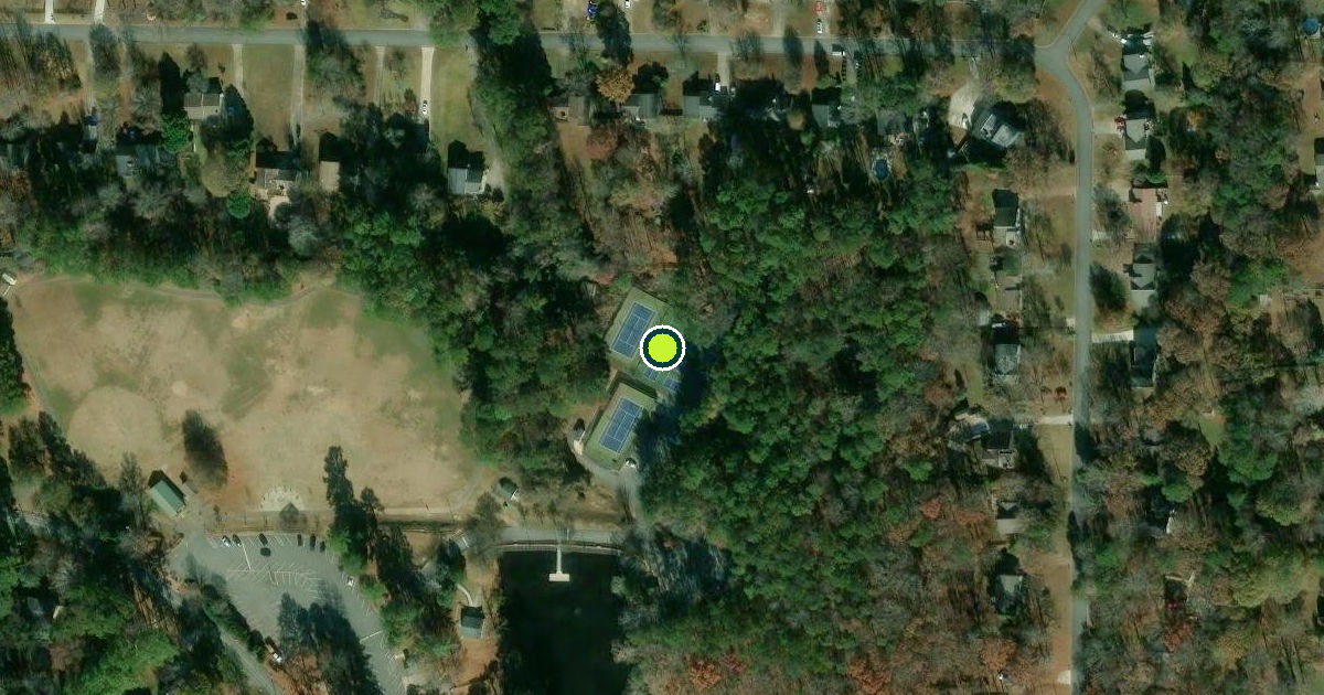 Satellite view of Woodstock Pickleball Courts