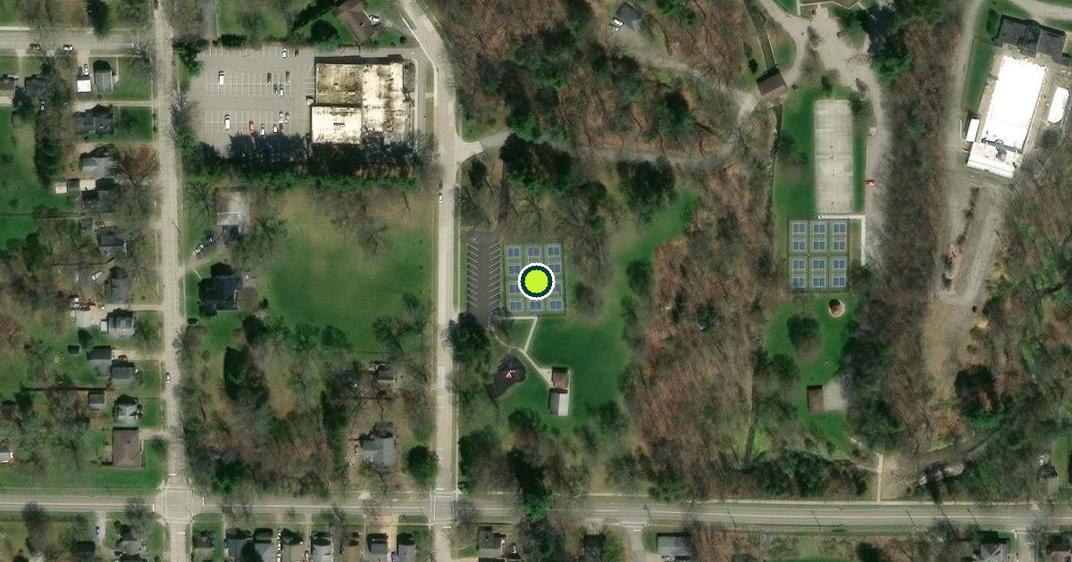 Satellite view of Wooster Pickleball Courts