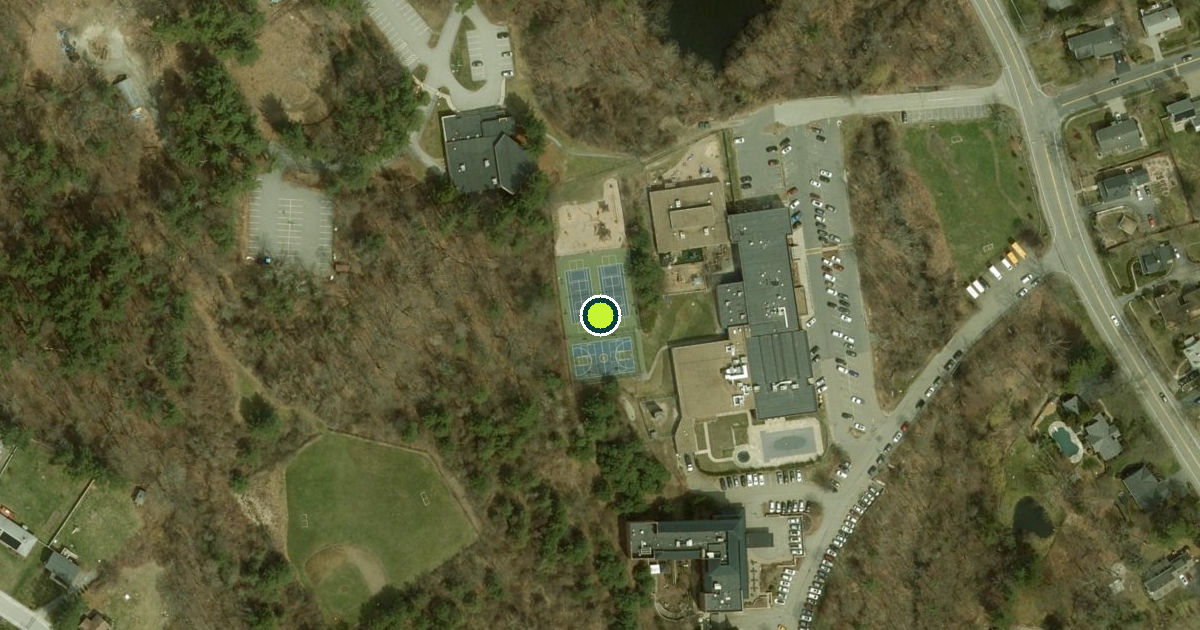 Satellite view of Worcester Pickleball Courts