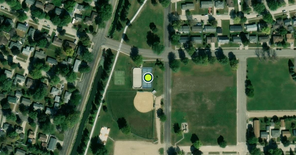 Satellite view of Worthington Pickleball Courts