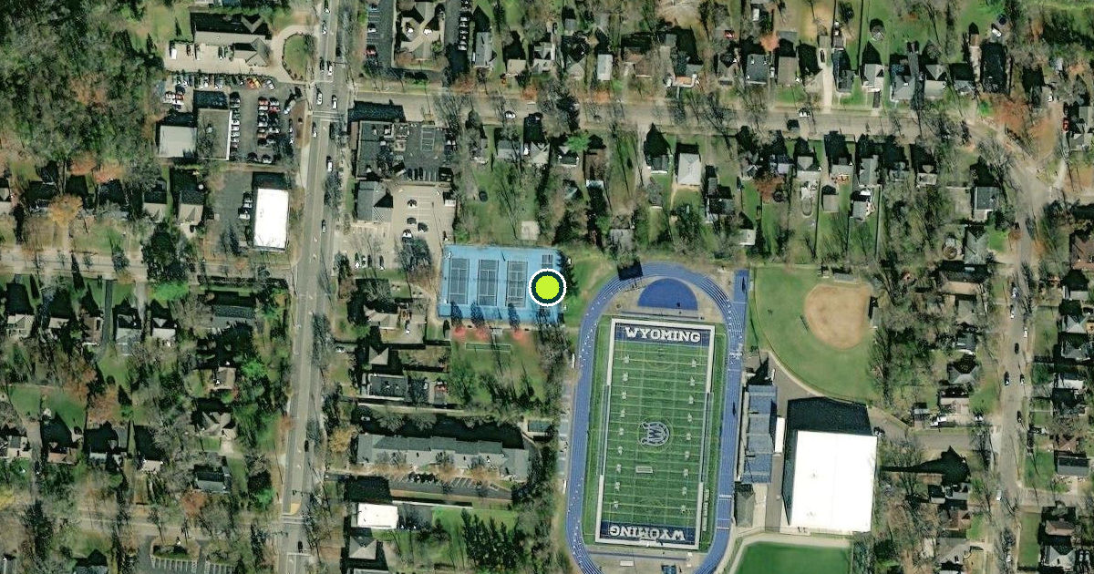 Satellite view of Wyoming Pickleball Courts