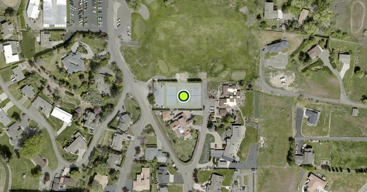 Satellite view of Yakima County Pickleball Courts
